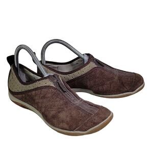 Merrell Lorelei Leather Zip Up Expresso Slip On Shoes Womens Size 7.5